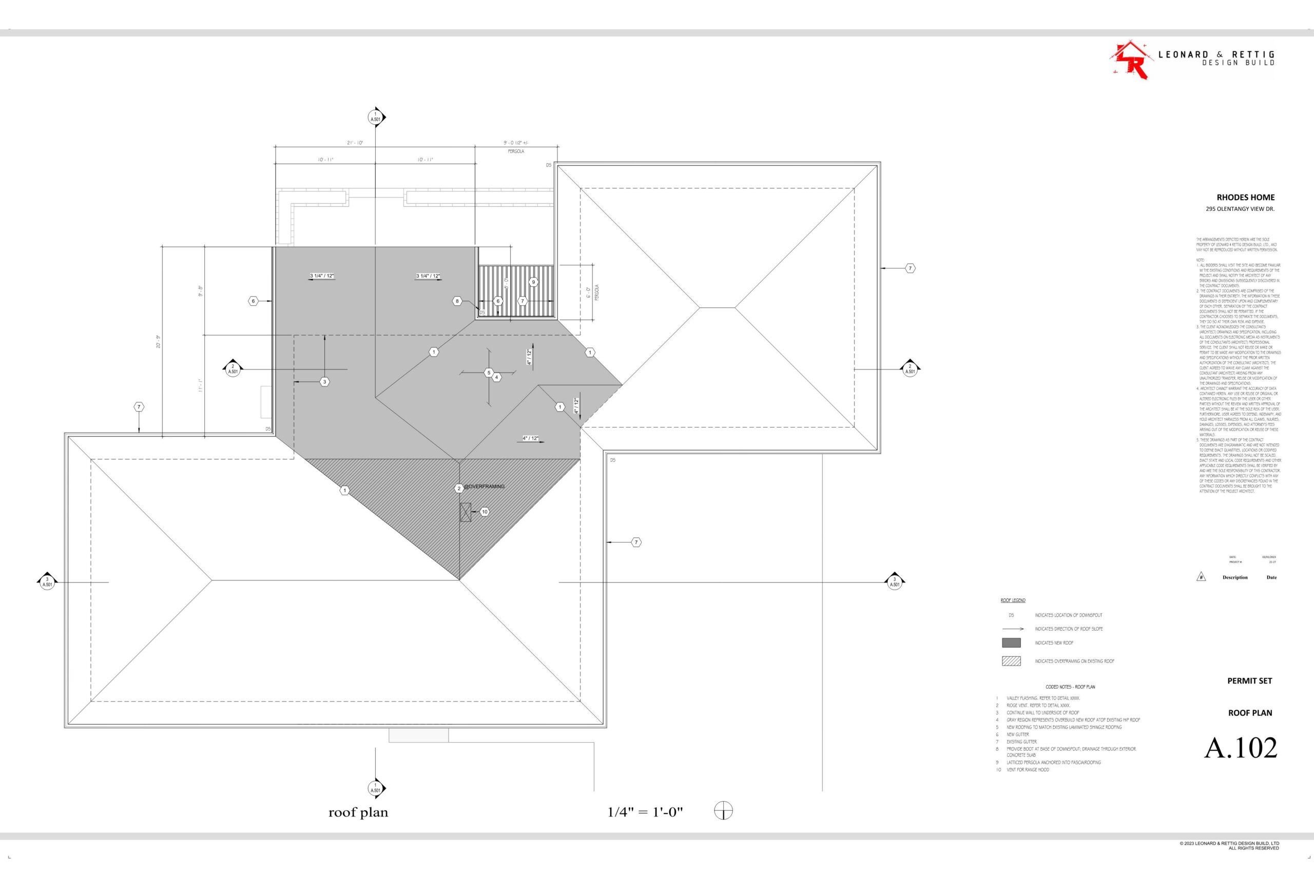 Drawing of a house with a lot of windows, designed by Leonard & in drawing is on a white paper